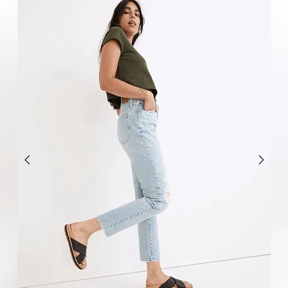 MADEWELL The Perfect Vintage Jean Grandbay Wash: Ripped Edition Petite Length - Picture 5 of 8